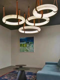 Pendant Ring Alabaster Modern Chandelier