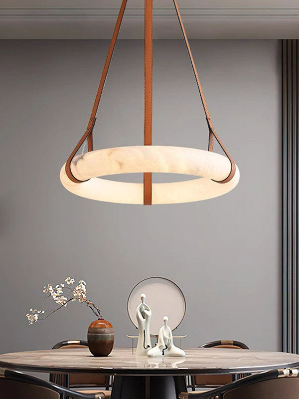 Pendant Ring Alabaster Modern Chandelier