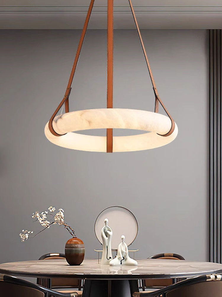 Pendant Ring Alabaster Modern Chandelier