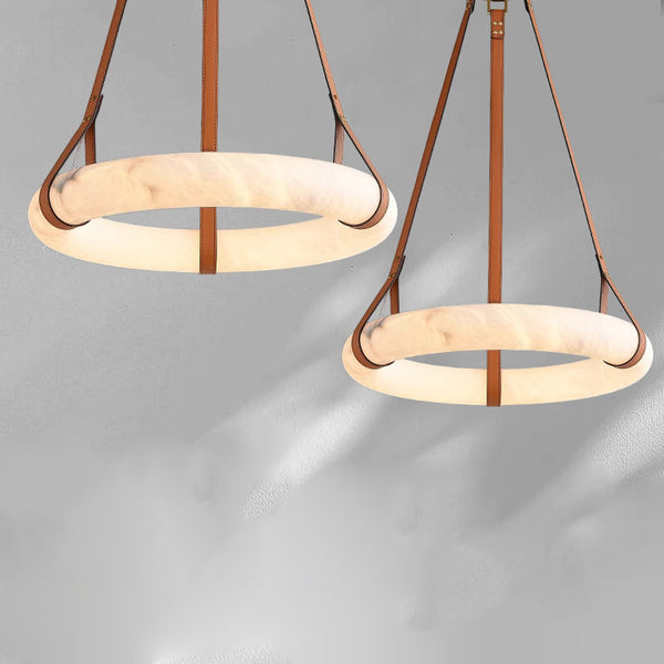 Pendant Ring Alabaster Modern Chandelier