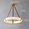 Pendant Ring Alabaster Modern Chandelier