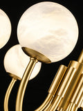 Modern Brass Marble Ball Chandelier