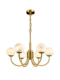 Modern Brass Marble Ball Chandelier