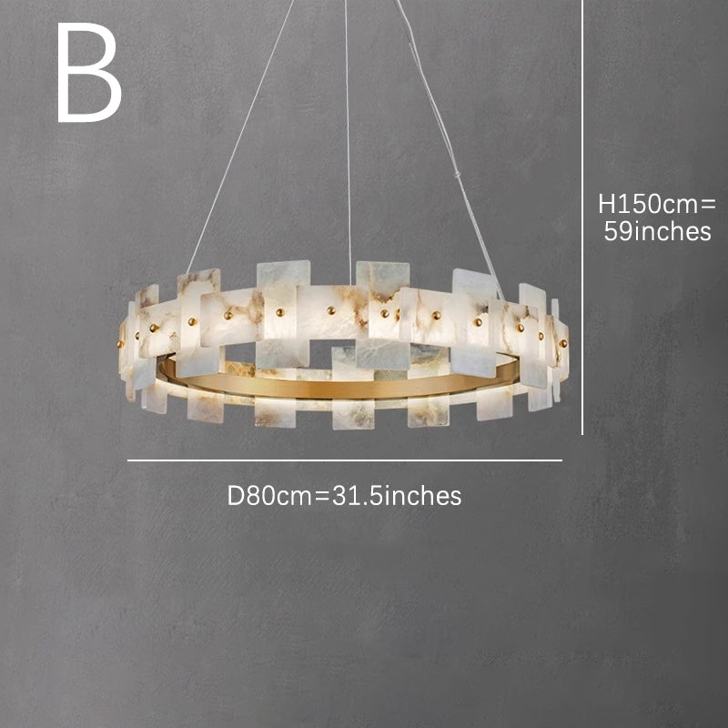 Modern Round Marble Chandelier