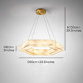 Modern Hexagon Alabaster Chandelier