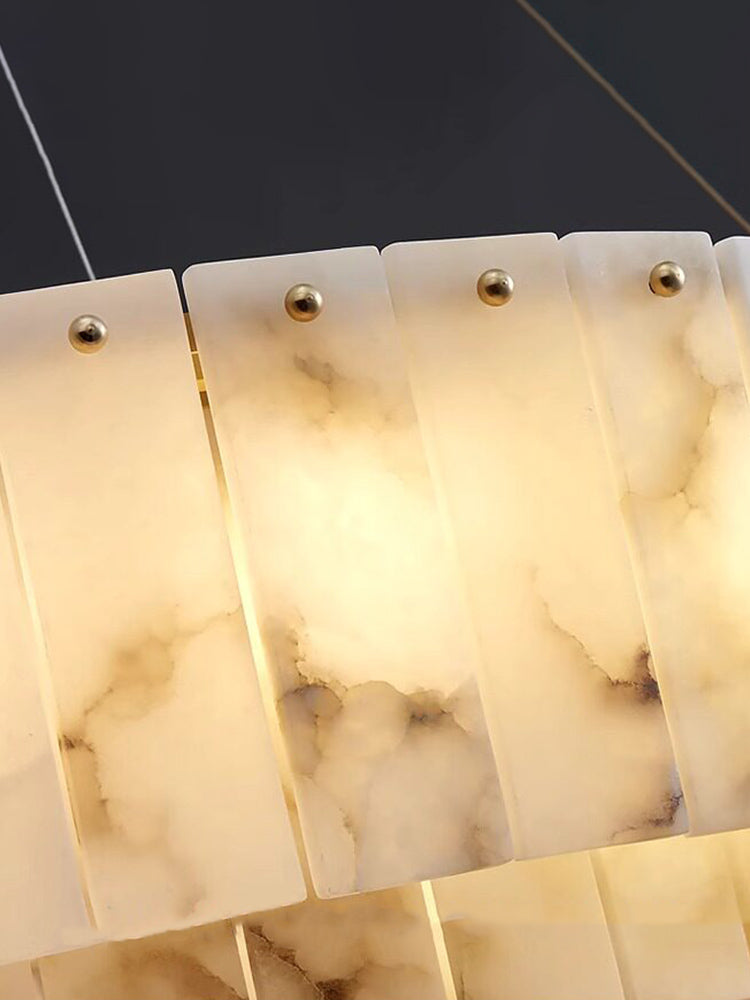 New Round Natural Marble Chandeliers
