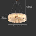 New Round Natural Marble Chandeliers
