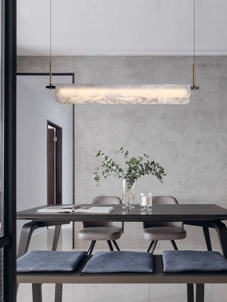 Long Strip Natural Marble Chandelier