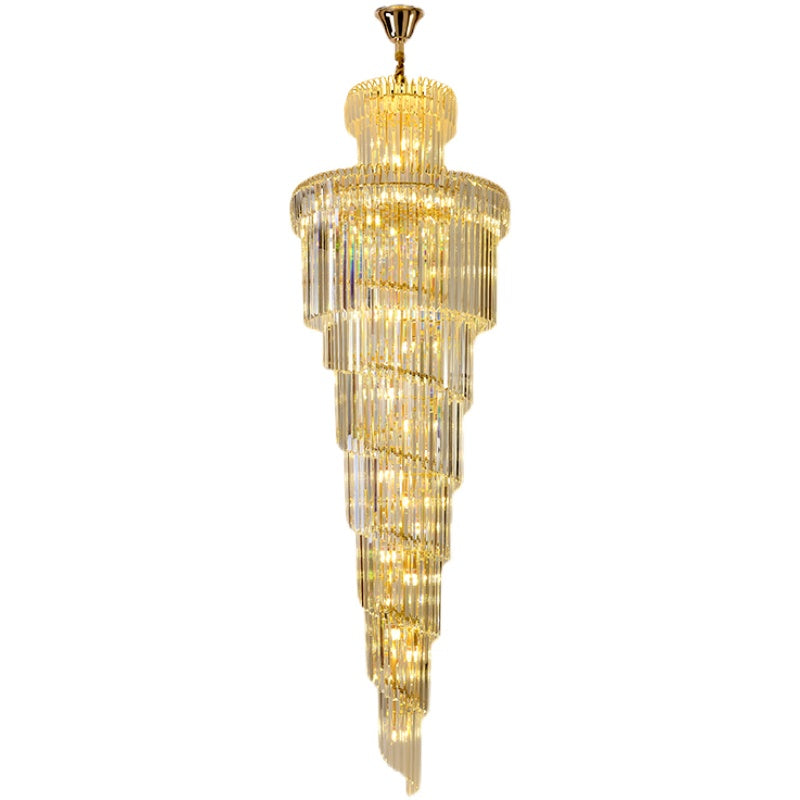Fountain Crystal Long Chandelier