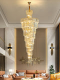 Fountain Crystal Long Chandelier