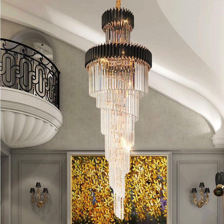 Black Tube Chandelier