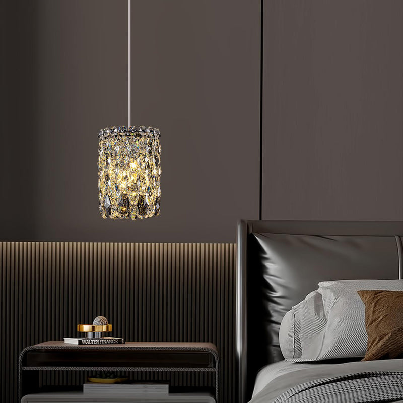 Diamond-Shaped Crystal Bedside Lamp