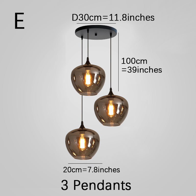Smoke Gray Island Pendant Lights