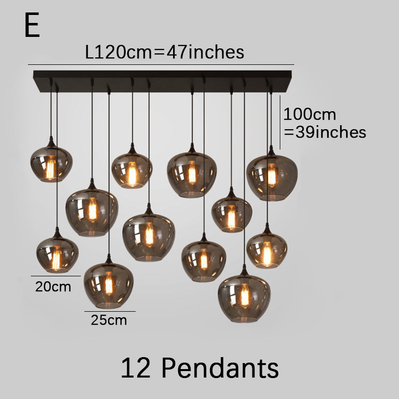 Smoke Gray Island Pendant Lights
