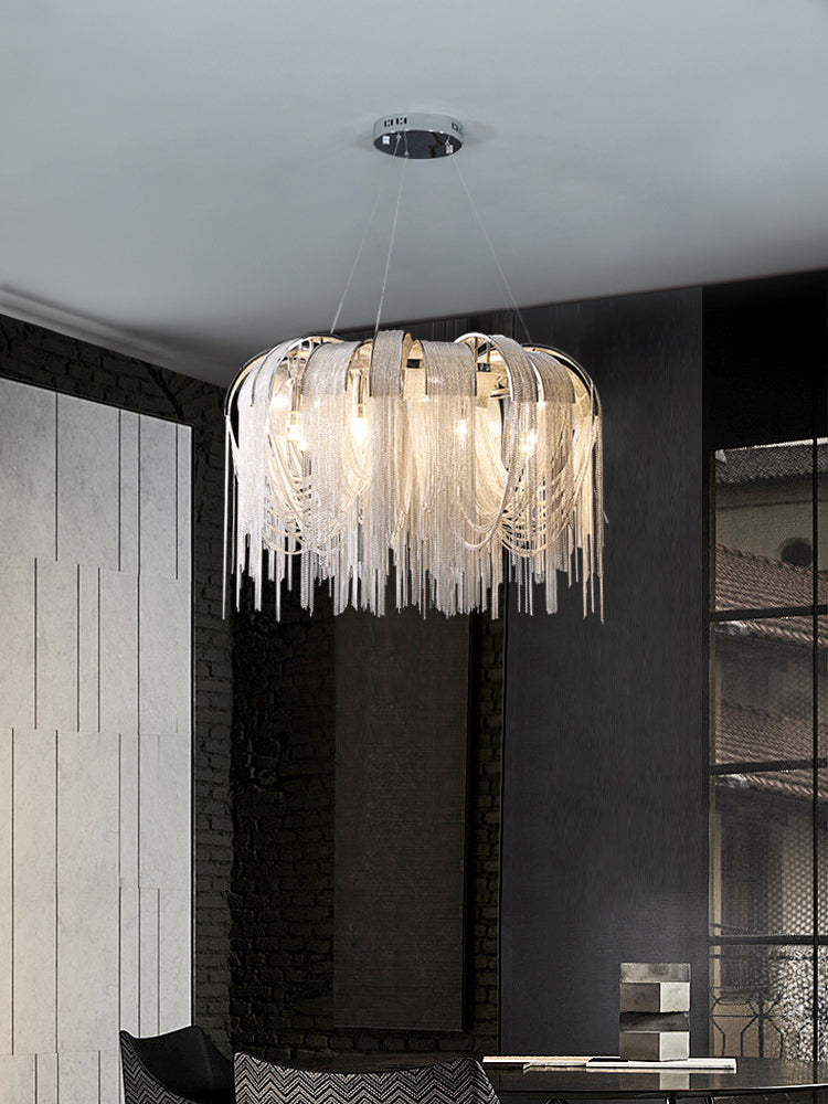 Flower Aluminum Chain Chandelier