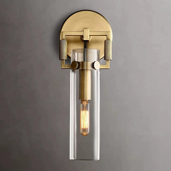 Machinist Glass Cylinder Sconce