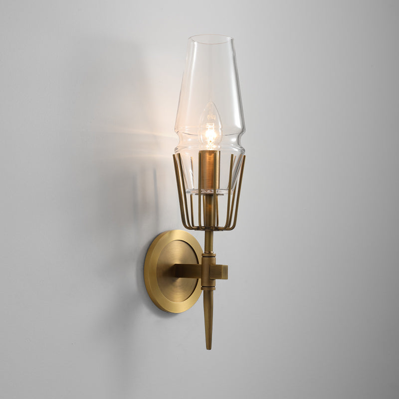 Clear Tapered Wall Lamp
