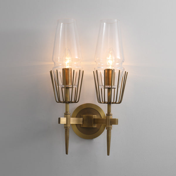Clear Tapered Wall Lamp