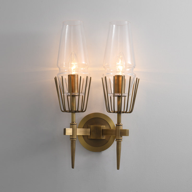 Clear Tapered Wall Lamp