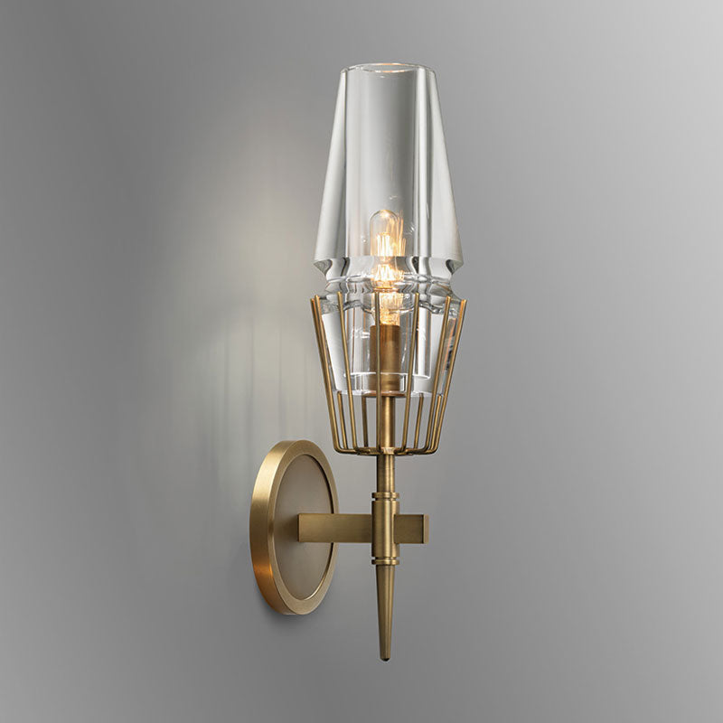 Clear Tapered Wall Lamp