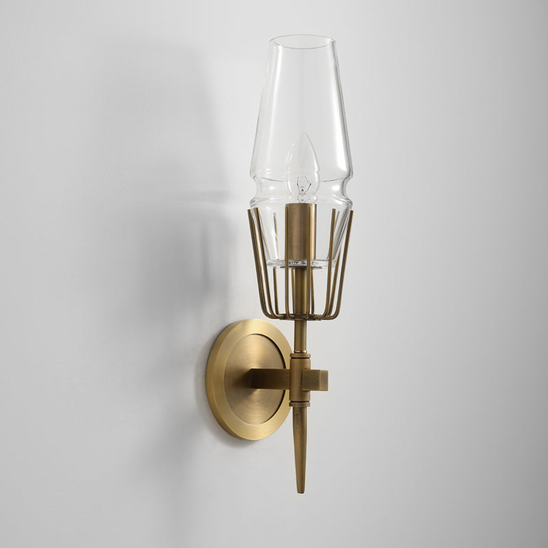 Clear Tapered Wall Lamp