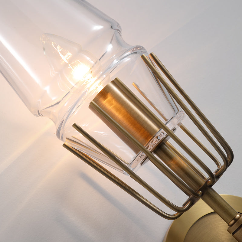 Clear Tapered Wall Lamp