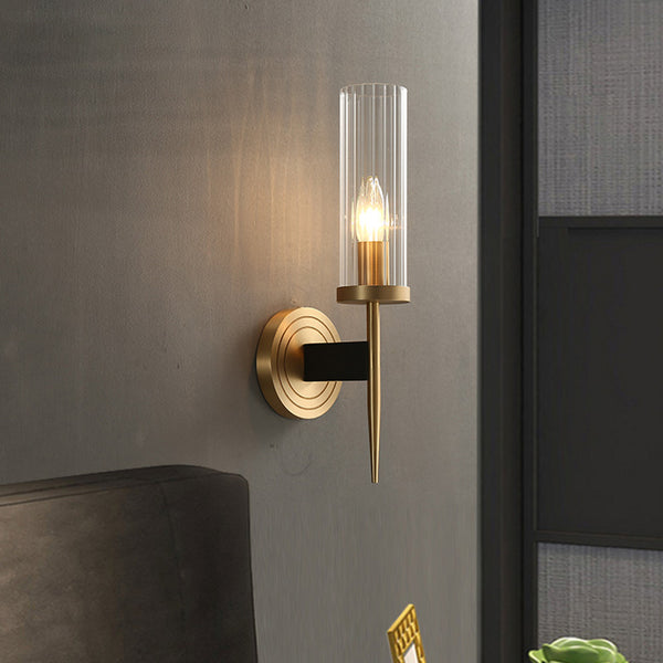 Vertical Pattern Glass Wall Lamp