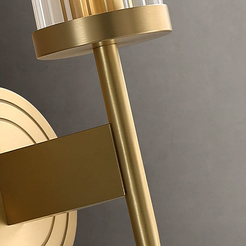 Vertical Pattern Glass Wall Lamp