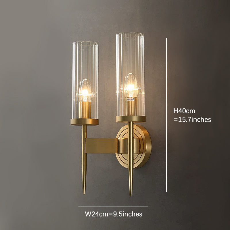 Vertical Pattern Glass Wall Lamp