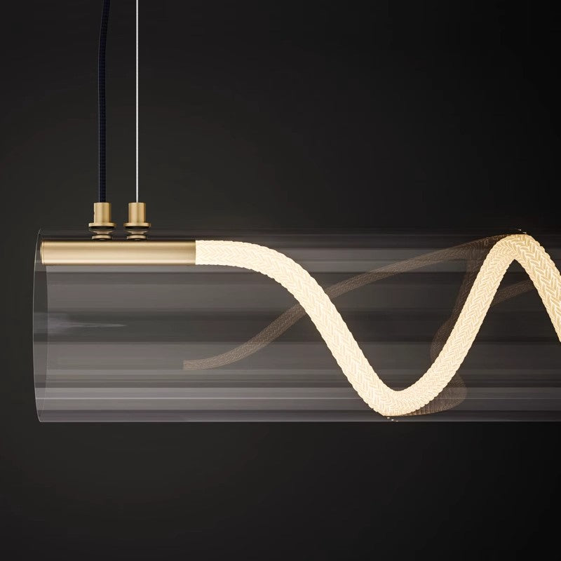 Designer Glass Hemp Rope Lamp