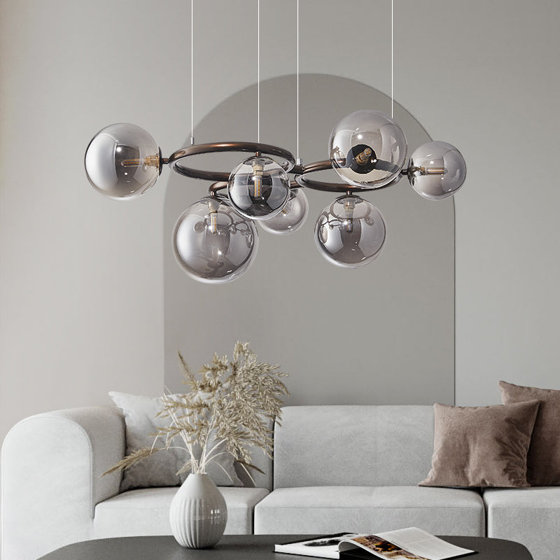 Modern Smoke Gray Chandelier