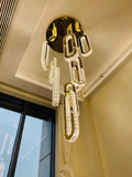 Oval Crystal Long Pendant Light