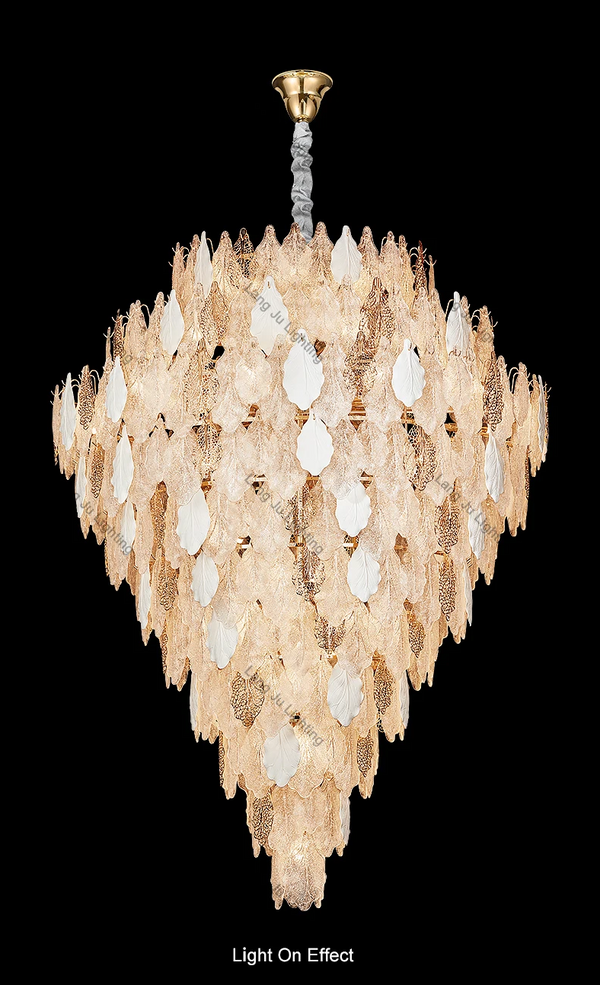 Modern Ceramic Leaf Chandelier
