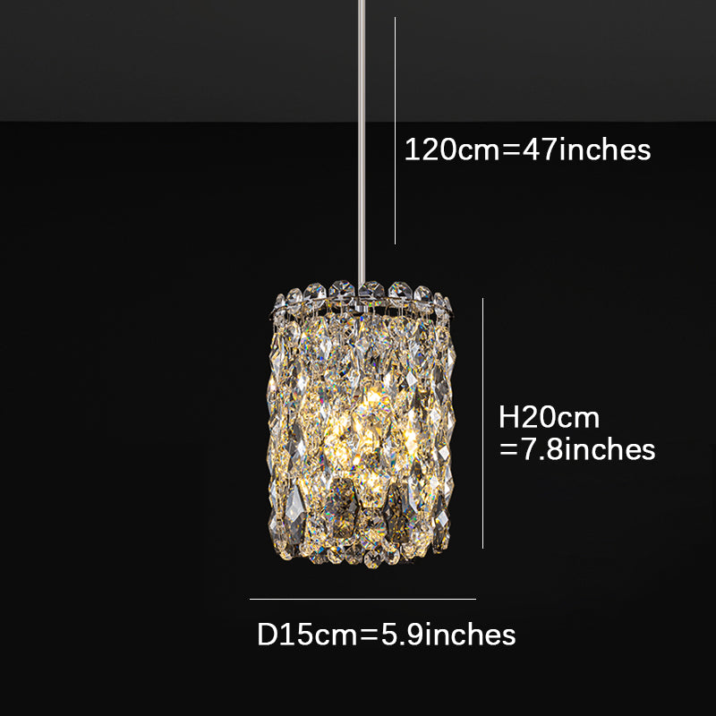 Diamond-Shaped Crystal Bedside Lamp