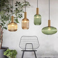 Colorful Striped Glass Pendant Light