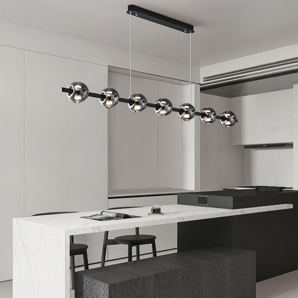 Smoke Grey Ball Pendant Light