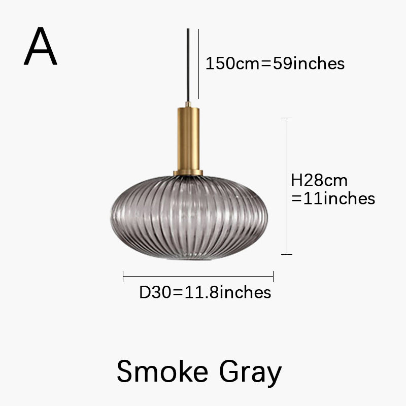 Colorful Striped Glass Pendant Light