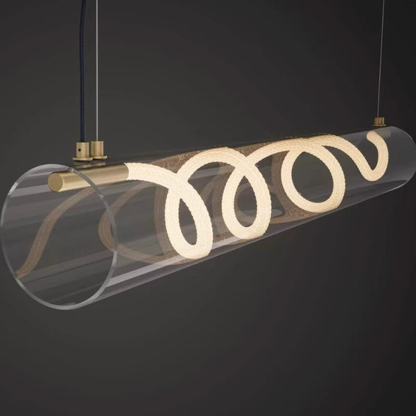 Designer Glass Hemp Rope Lamp