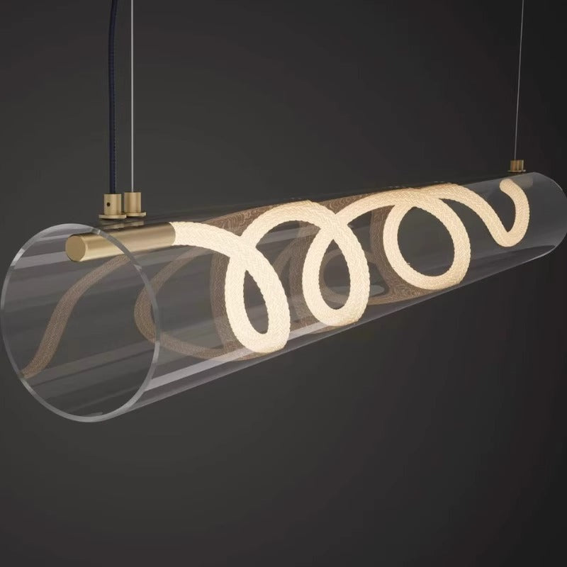 Designer Glass Hemp Rope Lamp
