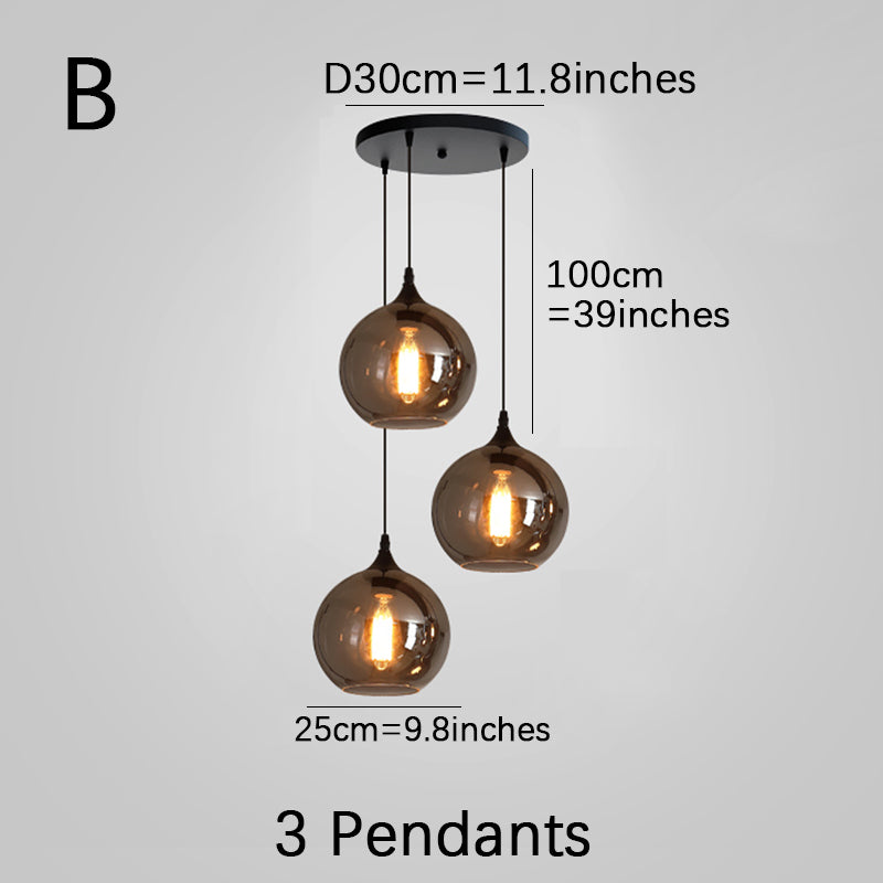 Smoke Gray Island Pendant Lights