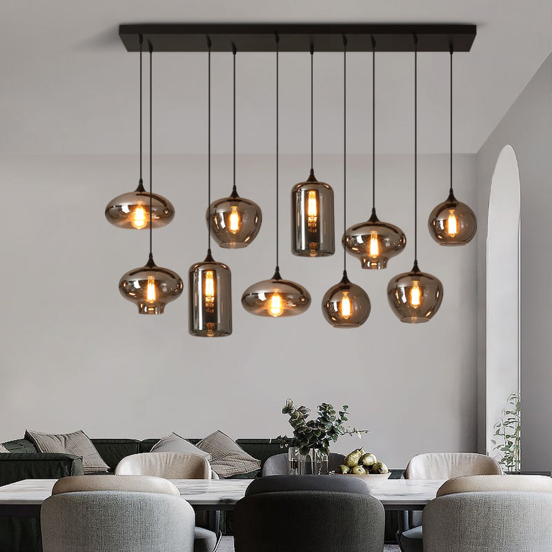 Smoke Gray Island Pendant Lights