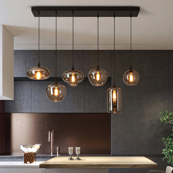 Smoke Gray Island Pendant Lights