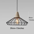 Black Iron Cage Pendant Light