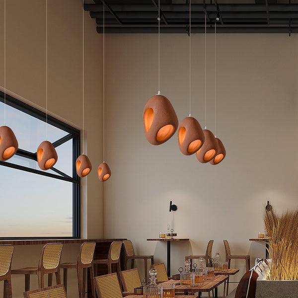 Wabi-sabi Ghost Face Pendant Light