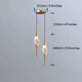 Brass Oval Crystal Pendant Light