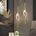 Brass Oval Crystal Pendant Light