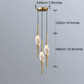 Brass Oval Crystal Pendant Light