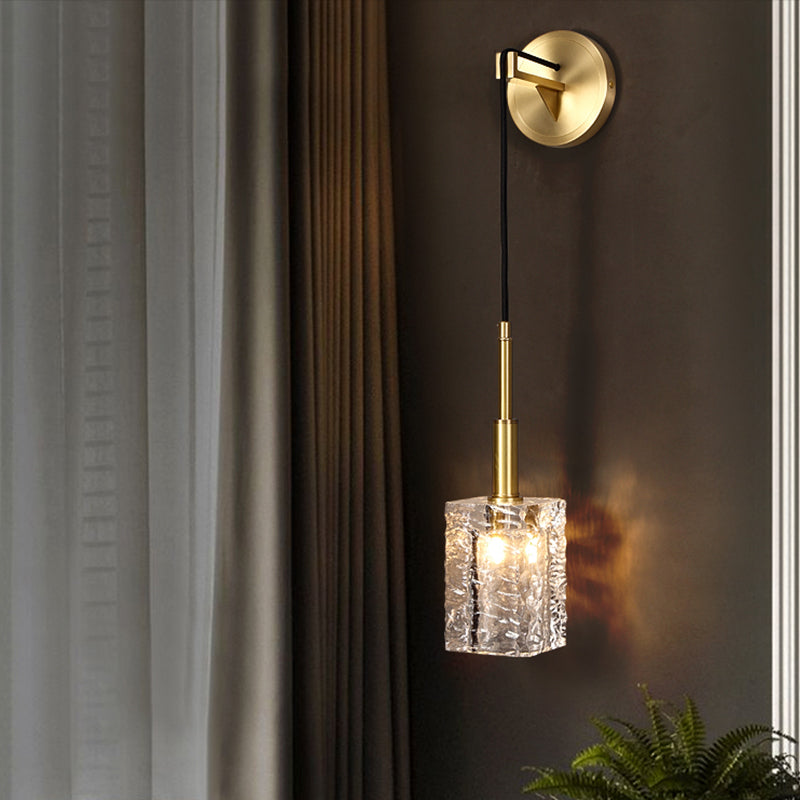 Ice Cube Brass Pendant Light