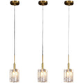 Ice Cube Brass Pendant Light