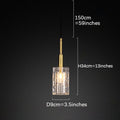 Ice Cube Brass Pendant Light